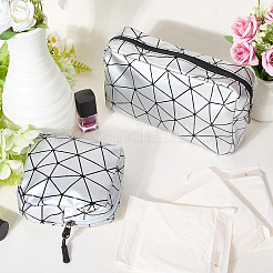 2 шт. 2 стиля косметички из искусственной кожи на молнии&nbsp;AJEW-CN0003-42B