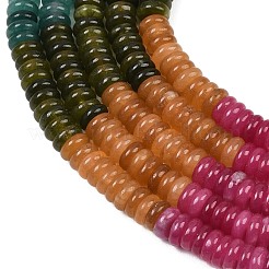 Окрашенные природные белый нефрит бисер пряди&nbsp;G-H333-02D