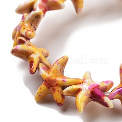 Нити из синтетических бирюзовых бусин&nbsp;G-P507-04H