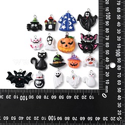 34шт 17 стиля непрозрачные подвески из смолы&nbsp;RESI-CJ0003-05