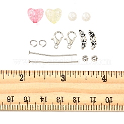 Наборы для самостоятельного изготовления подвески в виде ангела из искусственного жемчуга из АБС-пластика&nbsp;DIY-FP0001-44