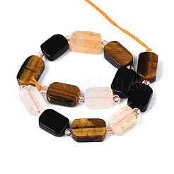 Нити из бусин из натурального обсидиана&nbsp;G-N358-02A-05