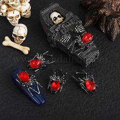 36 шт. 2-х цветные кабошоны из сплава со стразами&nbsp;FIND-SP0004-43