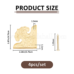 4 шт. Защитные уголки для латунных коробок&nbsp;FIND-FH0017-05G