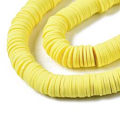 Плоские круглые бусины из глины ручной работы полимерные&nbsp;CLAY-R067-12mm-22