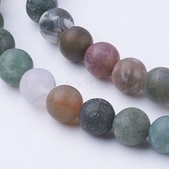 Природного индийского агата шарик нити&nbsp;G-G735-01F-6mm