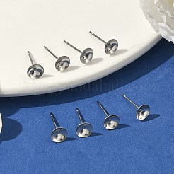 Фурнитура для сережек-гвоздиков из не тускнеющей нержавеющей стали марки 304&nbsp;LS-X-STAS-R063-50