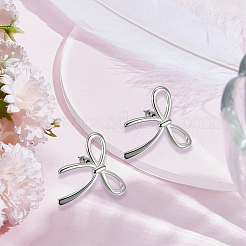 2 пара двухцветных серег-гвоздиков из латуни&nbsp;EJEW-GO0007-003