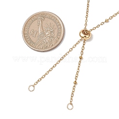 Изготовление ожерелий-слайдеров из кабельной цепи из нержавеющей стали 304&nbsp;AJEW-JB01511-01