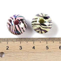 УФ-покрытие радужные переливающиеся непрозрачные акриловые бусины&nbsp;MACR-K361-02B