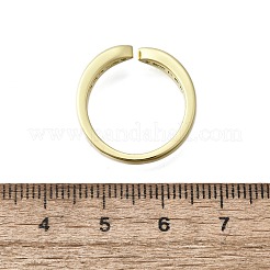 Открытые манжеты из латуни с микропаве и прозрачным цирконием для женщин RJEW-F179-06G