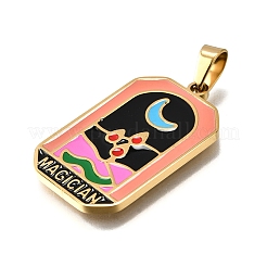 Эмалевые подвески из нержавеющей стали 304 таро&nbsp;STAS-M119-09E-G