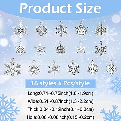 96шт 16 стиля подвески из сплава в тибетском стиле&nbsp;FIND-YW0008-69