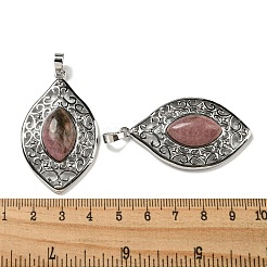 Природные подвески родонит&nbsp;G-Q158-02J