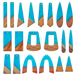 20шт 10 стиля подвески из смолы и дерева&nbsp;WOOD-TA0002-67C