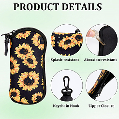 1 шт. прямоугольные прочные неопреновые сумки для хранения очков на молнии&nbsp;ABAG-CN0001-23B