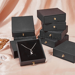 8 шт. квадратная бумажная шкатулка для хранения ювелирных изделий&nbsp;CON-DC0001-08A