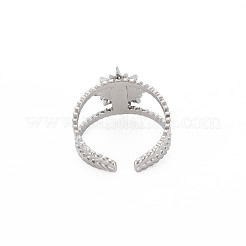 201 нержавеющая сталь открытый манжетный палец оправа эмалированная STAS-S119-159B-P