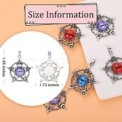 6шт 3 цвета стеклянные подвески&nbsp;FIND-SZ0003-01