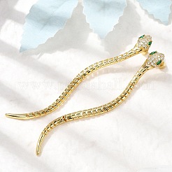 Латунь кубического циркония серьги стержня&nbsp;LS-EJEW-K319-02G