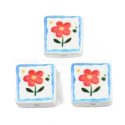 Печатные ручной фарфоровые бусы&nbsp;PORC-G016-04B