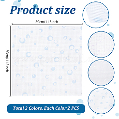 6 шт. 3-х цветные листы ткани для вышивки крестом 11ct&nbsp;AJEW-PH0006-56