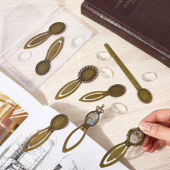 8 шт. 8 стиля закладки из цинкового сплава в форме кабошона&nbsp;FIND-SC0015-24