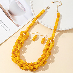 Комплекты из серег и ожерелий из бисера в богемном стиле&nbsp;FS-WGB2256-01