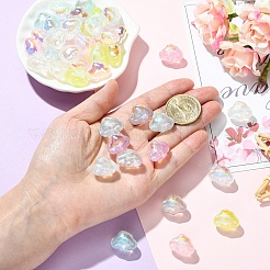 42шт 7 цвета прозрачные акриловые бусины&nbsp;MACR-YW0004-68