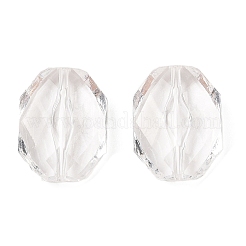 Граненые шестиугольник прозрачные акриловые бусины&nbsp;X-TACR-R126-A01