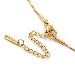 Колье с квадратной подвеской из синтетической ракушки&nbsp;LS-NJEW-G085-10G