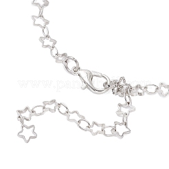 Латунные браслеты-цепочки со звездами&nbsp;BJEW-JB12643