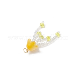 Подвески из стеклянных бусин в виде медуз&nbsp;PALLOY-MZ00707-04