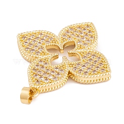 Подвески из латуни и прозрачного циркония с покрытием стойки&nbsp;X-KK-S374-01G