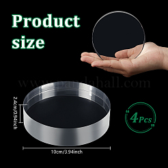 4 шт. настольные плоские круглые акриловые подставки для дисплеев&nbsp;ODIS-AR0001-10
