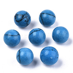 Синтетические бирюзовые бусины&nbsp;LS-G-R483-01-8mm