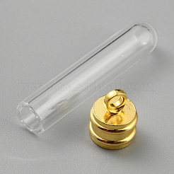 Подвески из прозрачного стекла в виде бутылки желаний&nbsp;LS-GLAA-WH0038-28G