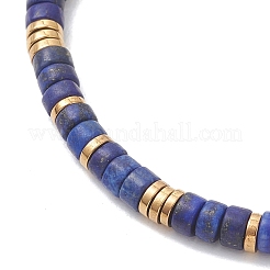 2 шт. эластичные браслеты из натуральных бусин говлита и лазурита для женщин&nbsp;BJEW-JB13214