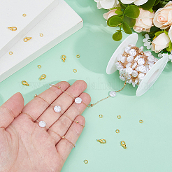 Наборы для изготовления цепочек из искусственного жемчуга из латуни и АБС-пластика&nbsp;DIY-HS0001-65D