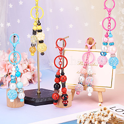 5 шт. 5-цветный брелок из сплава и железа с возможностью бисероплетения для самостоятельного изготовления ювелирных изделий&nbsp;KEYC-TA0001-28