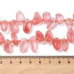 Вишневого кварца стеклянные бусы пряди&nbsp;G-P604-A10-01