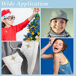 80 шт. 2 стиля полиэстеровая компьютерная вышивка звезда нашивки утюгом/пришиванием&nbsp;PATC-ME0001-17A