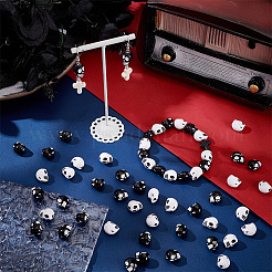 200шт 2 цвета непрозрачные акриловые бусины&nbsp;MACR-AR0001-14