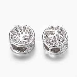 Латунные бусины&nbsp;ZIRC-F067-09P-RS