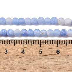 Природные треск агат бисер нитей&nbsp;G-G055-4mm-7