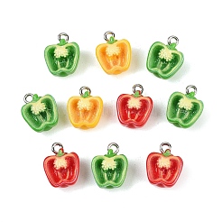 Подвески из непрозрачной смолы с имитацией овощей&nbsp;RESI-P052-06P-M