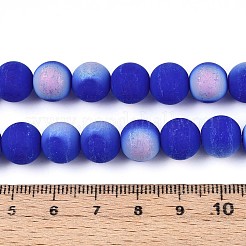 Нити из матовых непрозрачных стеклянных бусин&nbsp;LS-GLAA-T032-P10mm-MBB11