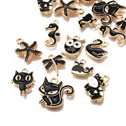 18шт 9 стиля подвески из сплава с эмалью&nbsp;ENAM-FP0002-35