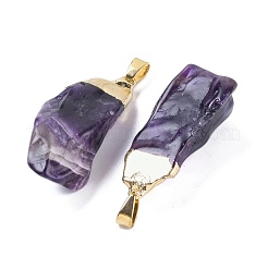 Подвески из натурального аметиста &nbsp;KK-F868-27G