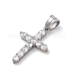 Подвески из нержавеющей стали 304 с кубическим цирконием&nbsp;STAS-C102-01C-P